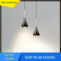 Led Pendant Light Bedroom Bedside Pearl Black Hanging Lamp Hotel Decoration Spotlight Home Indoor Decoration Ceiling Chandeliers