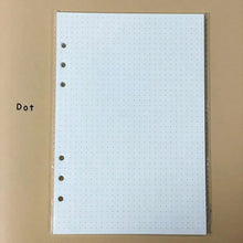 Sharkbang A5 Refill Notebook, 45 Sheets 6 Holes Notebook Index Papers, Gird/Line/Blank/Monthly Memo Pads, School Supplies