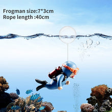 Luminous Green Mini Diver Kawaii Simulated Floating Frogman for Aquarium Ornaments Fish Tank Decoration Aquarium Accessories