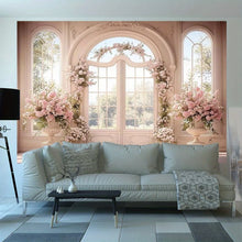 Elegant and Romantic Wedding Banner - Love and Flower Design, Polyester Fiber, Perfect for Wedding