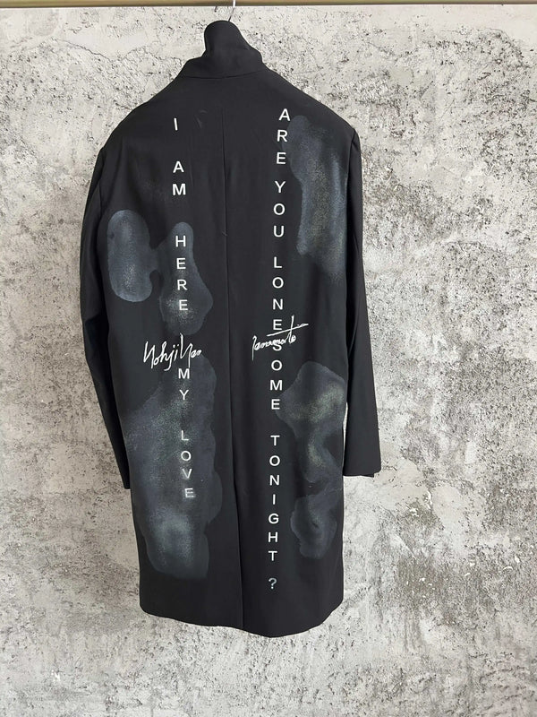 TOP-YAMAMOTO original wool and woolen vest mixed and matched sleeveless cashmere long coat as a base layer