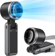 10000mAh Mini Hanging Neck Outdoor 180 Degree Folding Desktop Mini Fan Handheld Folding High-speed Powerful Turbo Fan