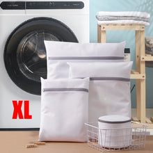 1PC S/M/L/XL Zippered Mesh Wash Bags Reusable Coarse Net Foldable Thicken Laundry Bags For Underwear Washing Machines Bra Bag