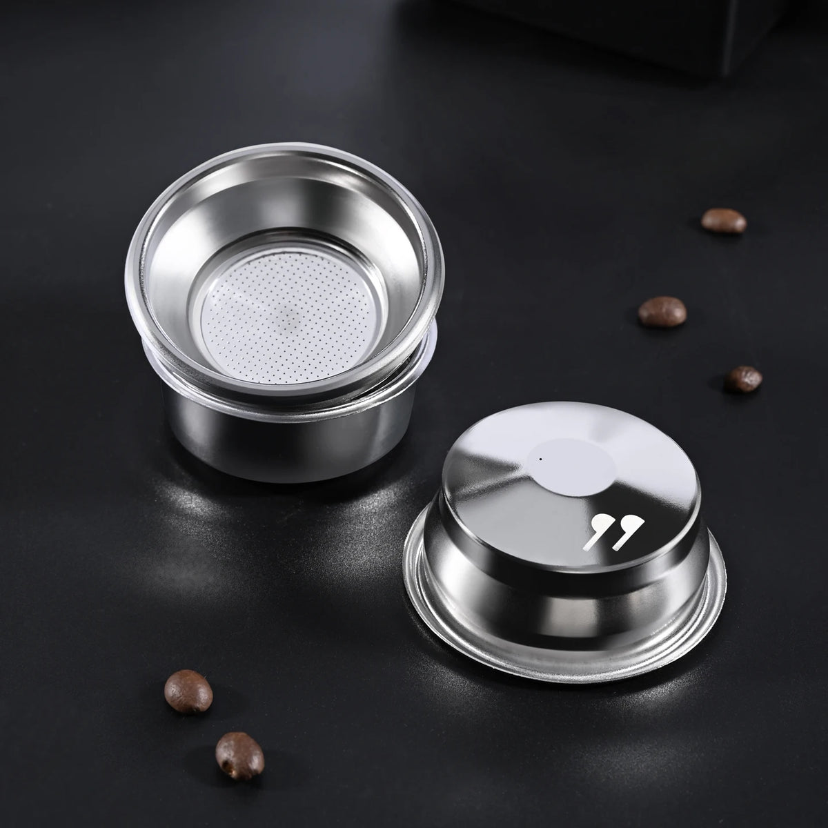 Pressurized Espresso Filter Basket, 51/54/58mm Single or Double Cup