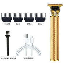 Men's T9 Vintage Carving Hair Clipper Portable USB Cleaning Barber Hair Cutting Machine Professional Hair Trimmer Boyfriend Gift