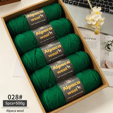 500g Alpaca Wool 245 Chunky Knitting Yarn Multi-Color Autumn and Winter Fashionable Gift for Men and Women DIY Knitting Material Kit for Warm Sweaters, Coats, Scarves, Hats, Gloves, Leg Warmers, Knee Pads Yarn Balls 5Pcs/Pack