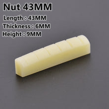 6 String Real Guitar Bone Nut 42*6*9MM/43*6*9MM and 72*3*9mm/72*3*12mm Bridge Saddle  Bone for acoustic/ LP electric guitar