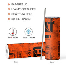 20oz Engine Oil Filter Stainless Steel Vacuum Insulated Tumbler Cup with Straw Engineer Gift for Cold Hot Drink Flask Reusable