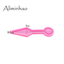 DY0907 Moldes para pendientes de cuchillo Kunai brillante de 7,4 pulgadas, moldes de artesanía en resina para herramientas de defensa, molde de silicona para hacer joyas con epoxi