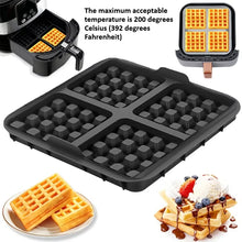 Square Waffle Maker Mold for Air Fryer, Non-Stick Baking Tray Compatible with 4-7QT,for Belgian Waffles,Pancakes,Dishwasher Safe