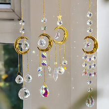 1 Piece Crystal Wind Chime Suncatcher Bedroom Balcony Patio Sun Moon Prism Pendant Good Home Decorations