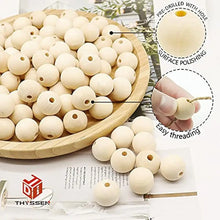 Wood Beads 100PCS 16/20mm  Natural Round Wooden Beads Unfinished Wooden Spacer Beads for Making Decorations and DIY Crafts