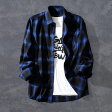Check Shirts Men Plaid Shirt Coat Lapel Single-breasted Autumn Shirt Jacket Oversized Shirts Chic Male Casual Long Sleeves Shirt