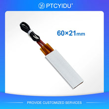 60x21mm 12V~220V Constant Temperature Ceramic PTC Heating Sheet Aluminum Shell Heating Plate 70~270℃ Electric Heater Accessorie