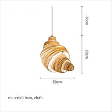 Creative Croissant Bar Pendant Light Bakery Baking Shop Decor Light Hotel Shop Cloth Chandelier Living Room for Mood Light