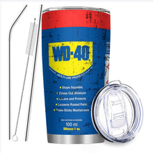 20Oz Stainless Steel vacuum Tumbler WD40 Engine Oil filter print Car Cup with Straw and Lid for Cold Hot Drink mug Engineer Gift