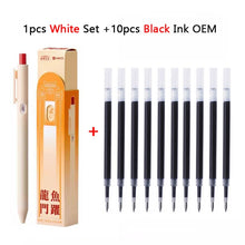 KACO Lucky Koi Gel Pens Gain Good Luck, Cute Carton 800m Writing Length Push Action Special Pen for Student Exams, Gift Stickers