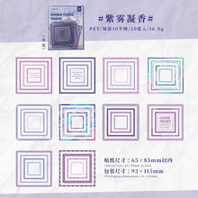 JIANQI 20 sheets Colorful frame sticker pack Junk Journal Collage Decoration Scrapbooking Supplies Diary Cute Sticker