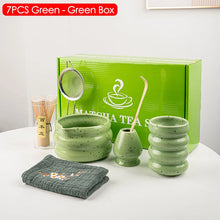 4/6/7PCS Japanese Matcha Set with Ceramic Bowl Bamboo Matcha Whisk and Tea Scoop for DIY Tea-making Tools Accessories