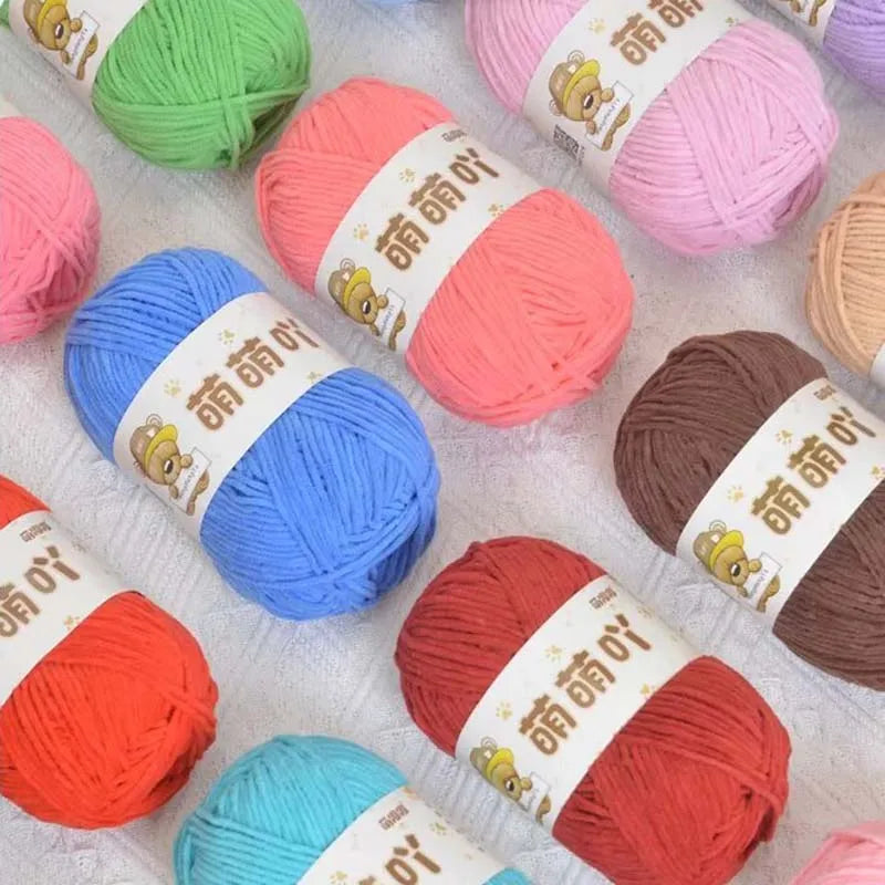 50g/Pc Chenille Yarn Matte Crocheting Doll bag Thread Handmade Crochet Knitted Material Small Ice Stripe line knit sweater hat