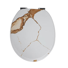 Sainos Universal Wc Seat with Soft Close Toilet Seat Cover Wood Toilet Lid Toilet Seat Many Colorful Motifs Toilet Topper