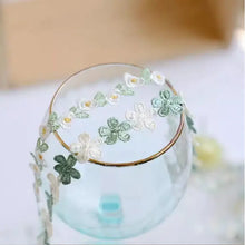3 Meters Water Soluble Embroidery Flower Lace Trim Patches for Clothing Floral Appliques Lace Trimming DIY Clothes Accessories