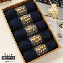 500g Alpaca Wool 245 Chunky Knitting Yarn Multi-Color Autumn and Winter Fashionable Gift for Men and Women DIY Knitting Material Kit for Warm Sweaters, Coats, Scarves, Hats, Gloves, Leg Warmers, Knee Pads Yarn Balls 5Pcs/Pack