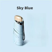 1Pc Mini Sun Umbrella Pocket Rain Umbrella Vinyl Folding UV Ultraviolet Protection Sun Shade Pocket Parasol Capsule