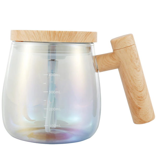 1 Taza automezcladora con medidas, vaso de 400 ml, taza de café automezclable que funciona con pilas