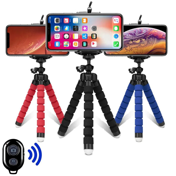 Trípodes Trípode Para Teléfono Soporte Móvil Clip Smartphone Monopie Trípode Pulpo Mini Trípode Estativo Para Teléfono