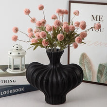 Plastic Irregular Shape Vase Solid Color High-end Water Cultivation Vase Desktop Decor Imitation Ceramic Flower Arrangement Vase