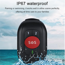 ABLD Elderly 4G SOS Watch GPS Tracking Wristband Bracelet Emergency Alarm GPS Tracking Heart Rate Blood Pressure Monitor-B