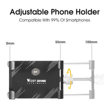 WEST BIKING Cycling Phone Holder Lightweight Aluminum Alloy Bike Handlebar Phone Bracket Phone Mount MTB Road Bike Accessories
