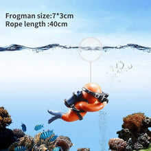 Luminous Green Mini Diver Kawaii Simulated Floating Frogman for Aquarium Ornaments Fish Tank Decoration Aquarium Accessories