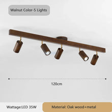 2025 Nordic Walnut Wood Ceiling Chandelier For Living Room Dining Room Aisle Entrance Corridor Lamps With Spotlights For Wall Pi