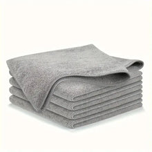 Light gray cleaning cloth set, with highly absorbent, soft and stain-removing fabric