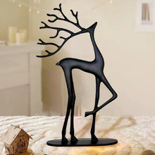 Reindeer Christmas Decor, Resin Reindeer Figurines, Modern Minimalist Xmas Sculpture, Elegant Indoor Holiday Decor