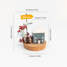 Christmas Collectible Buildings & Accessorie Figurine Ornaments Winter Wooden House Tabletop Scenes Holiday Tabletop Home Decor