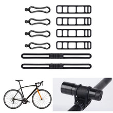 Bicycles Silicones Strap Mount Strap, Cycling Flashlight Mount Fixing Tie Strap for Handlebars Light 24BD