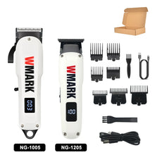 WMARK NG-1205 Hair Trimmer for Men DLC T-Blade 7000RPM LCD Display Finishing Machine Cordless Low Noise Professional Barber