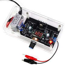 Kit de bricolaje electrónico LM317, regulador de voltaje CC ajustable, kit de soldadura para 110V/220V, voltaje de salida 1.25V-12.5V con pantalla digital