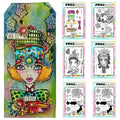 Journal Face Doodle Girl Clear Stamps DIY Scrapbook Diary Greeting Card Decoration Handmade Embossing Template Mould