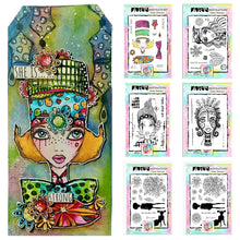 Journal Face Doodle Girl Clear Stamps DIY Scrapbook Diary Greeting Card Decoration Handmade Embossing Template Mould