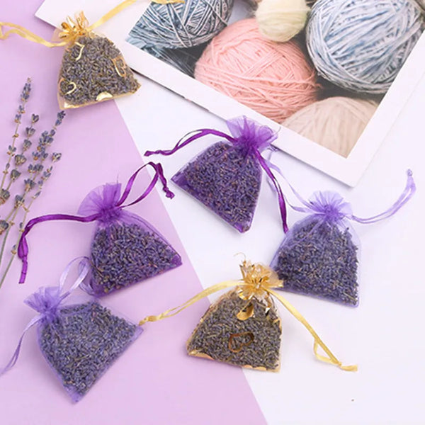 Hot Sale 5g Natural Lavender Bud Dry Flower Sachet Bag Car Room Aromatic Air Refresh Desiccant Fragrance Sachets Moth &Mildew