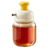 Press Type Seasoning Storage Bottle 100ml Cooking Oil Jar Glass Bottle Spice Metered Oil Control Bottle