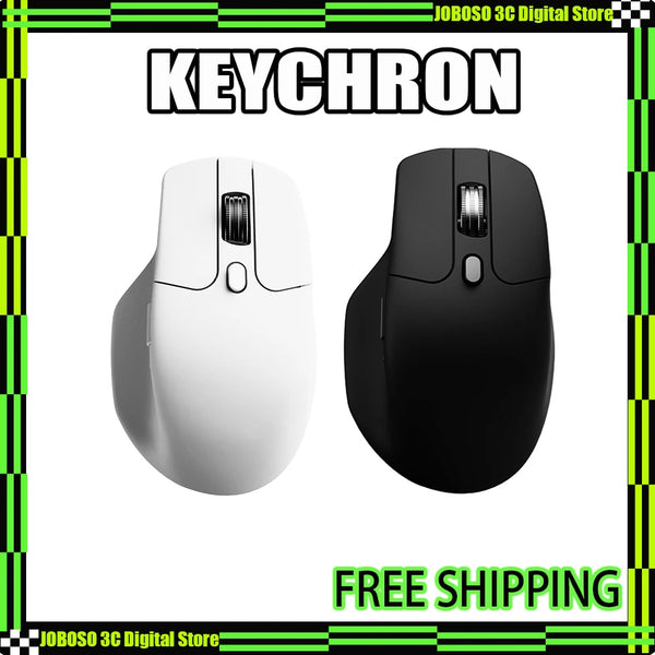 Ratón inalámbrico Keychron M6S, PAW3950, 8K dual, modos de desplazamiento dual, microinterruptores totalmente silenciosos, accesorio ligero para PC