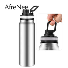 Termo de acero inoxidable 304, botella portátil de doble pared, taza de viaje, termo al vacío, vaso aislado, botella de agua de 600/800/1000 ml