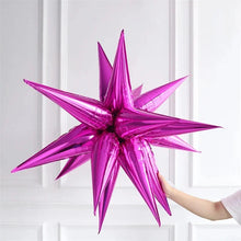 8/10/12Pcs Silver Gold Rose Red Blue Star Starburst Foil Balloons Cone Foil Balloons Birthday Wedding Christmas  Party Decor