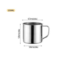 Vaso de acero inoxidable, taza de café portátil, taza de camping, taza de viaje, taza de metal para café, vaso para beber agua, taza para té con leche, vaso térmico, taza para agua