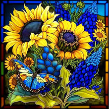 Huacan Diy 5d Diamond Mosaic Sunflower Full Round Sqaure Drill Painting Animal Butterfly New Collection Home Decor Rhinestone